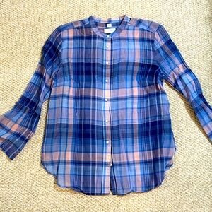 Sheer Ann Taylor Loft Softened Button Down